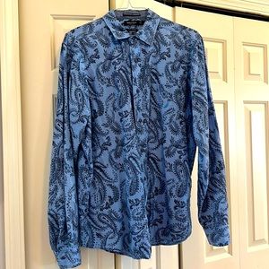 Paisley Blue Men’s Long Sleeve Shirt